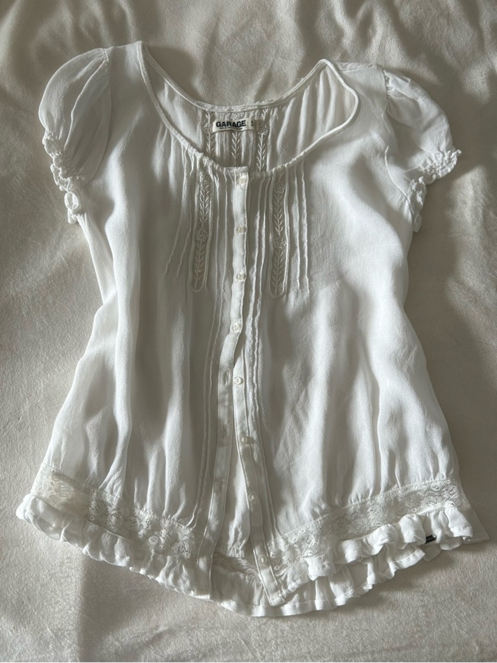 y2k garage lace blouse!
